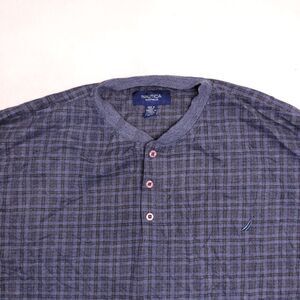 Nautica Long Sleeve Sleepwear Pajama Shirt Adult Mens Size Medium M Blue
